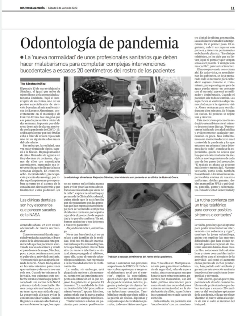 Clínica Microdental en Diario de Almería