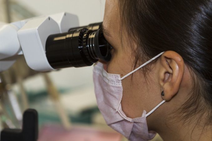 Microscopio dental en Clínica Microdental